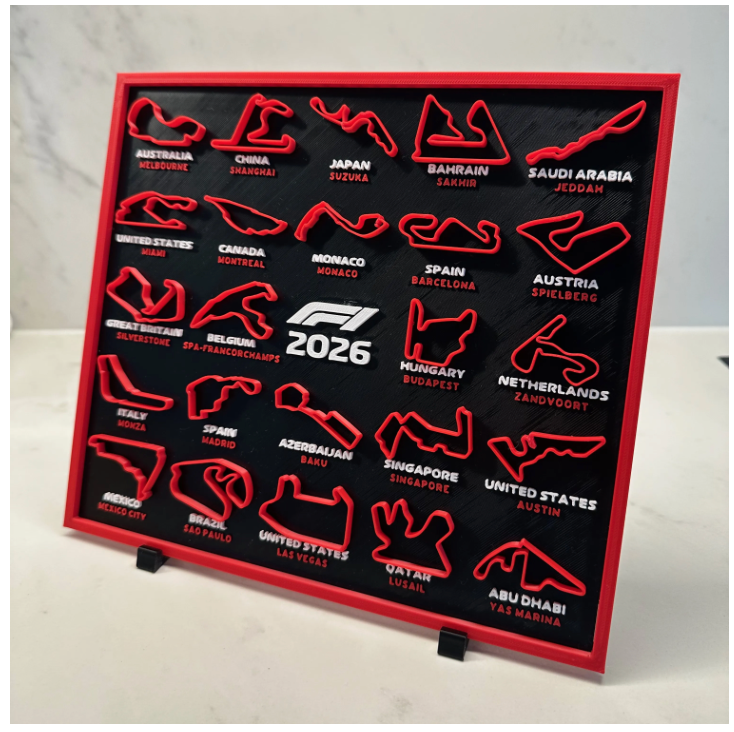 F1 2026 Circuit Track Display Board