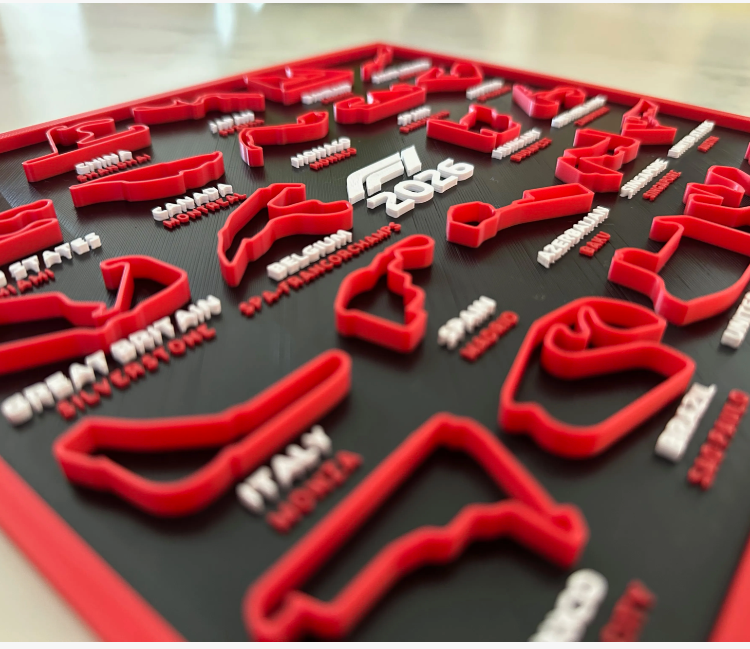 F1 2026 Circuit Track Display Board