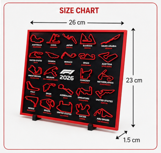 F1 2026 Circuit Track Display Board